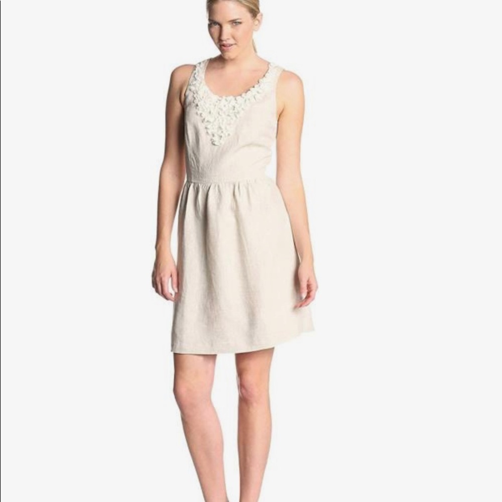 ***Clearance!!! Last Chance!! • KENSIE • Summer Dress Linen Burlap Sundress SZ S